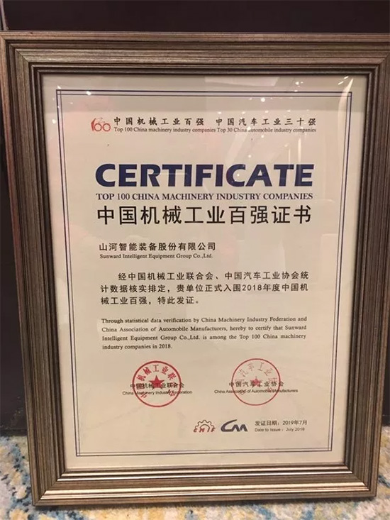 2018年中国机械工业百强发布，开云官方注册-开云(中国)
智能排名两年跃升40位