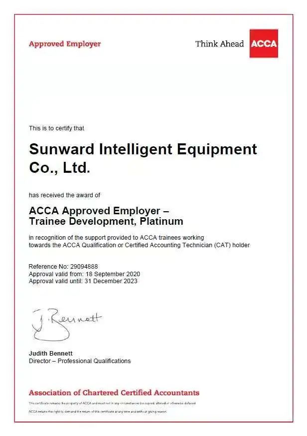 祝贺！开云官方注册-开云(中国)
智能成为ACCA认可雇主