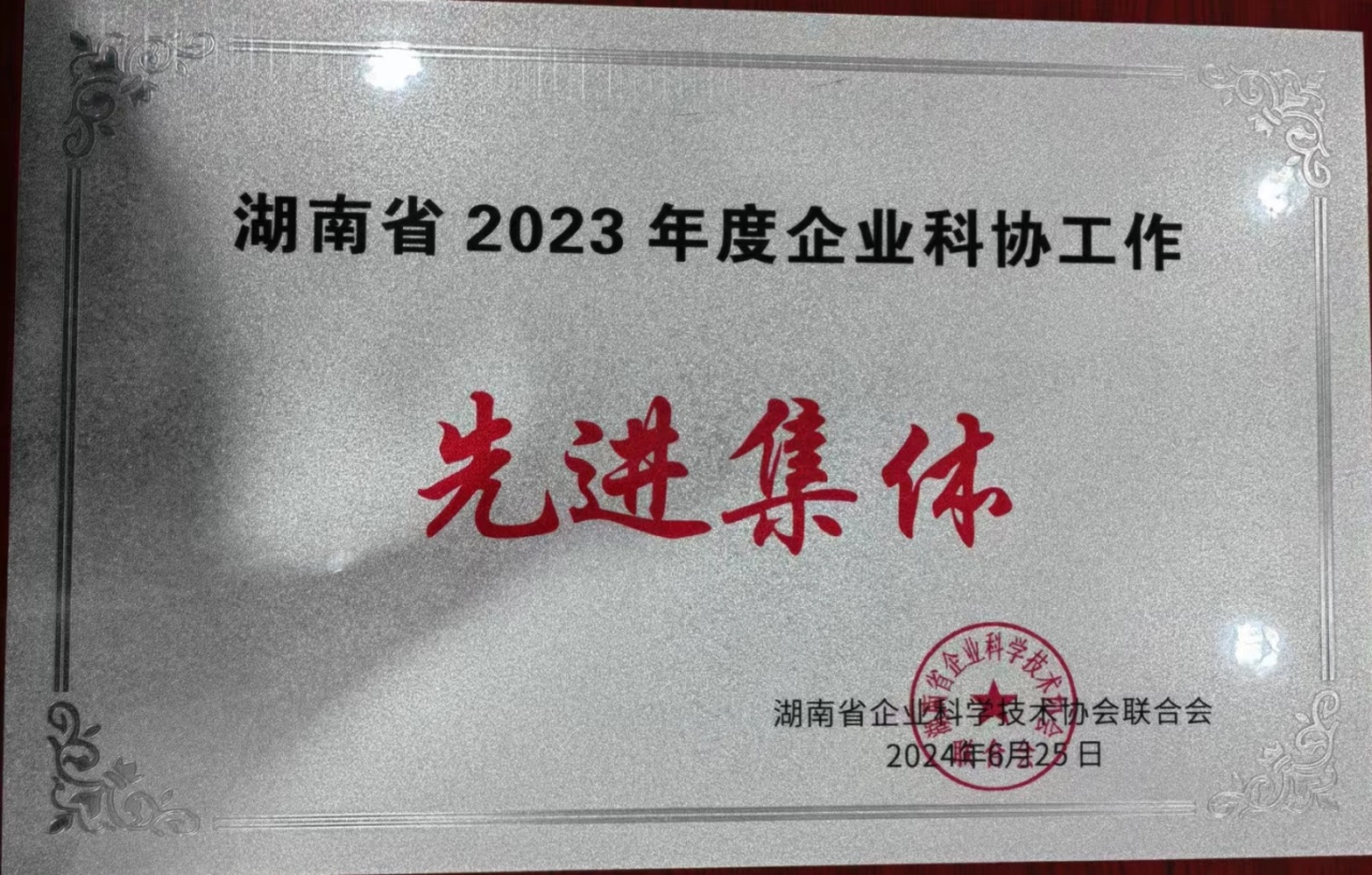 开云官方注册-开云(中国)
智能科协荣获湖南省2023年度“企业科协工作先进集体”
