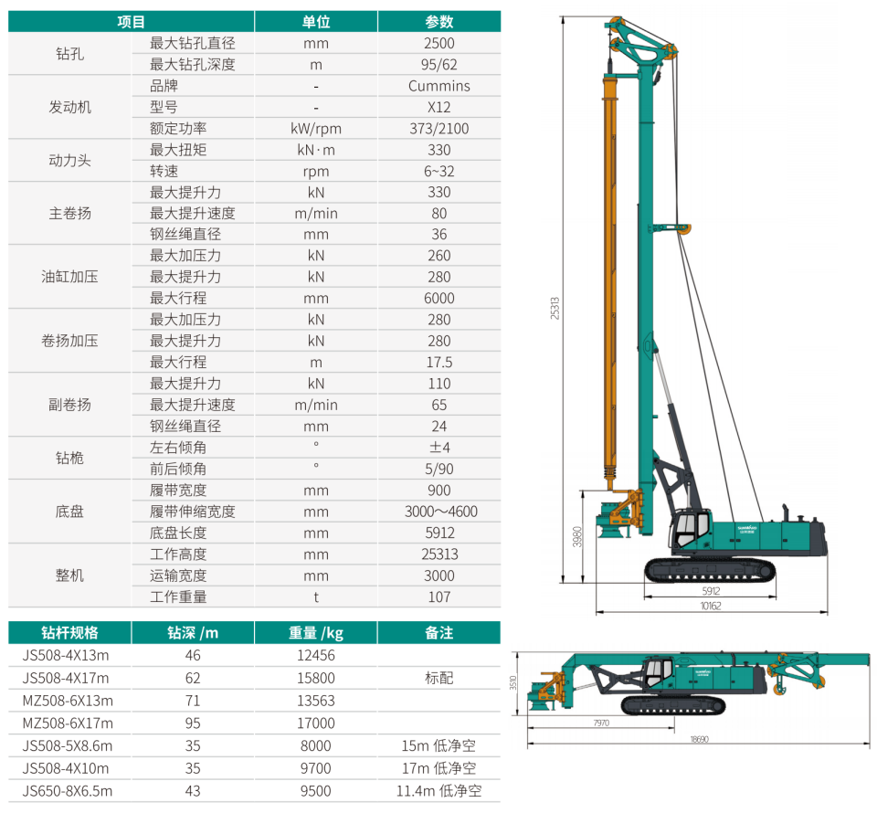 大型多功能旋挖钻机